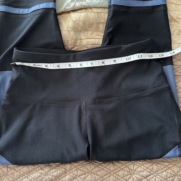 90 Degrees by Reflex | Blue and Black Color Block Leggings Size S - Picture 5 of 8